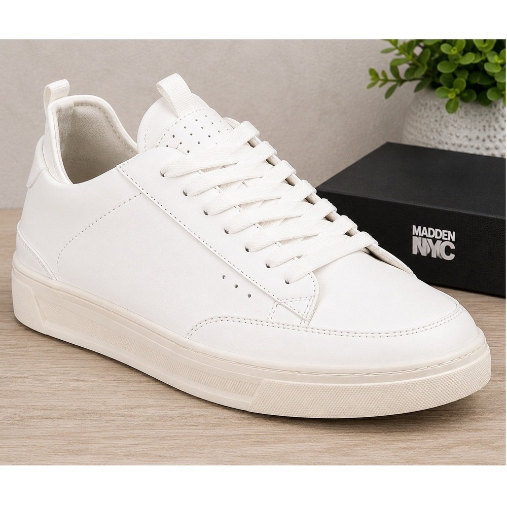 Madden NYC Markk Court Men's White Casual Sneakers Size 7 New NWT